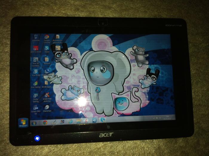 Планшет Aser iconia tab W501.