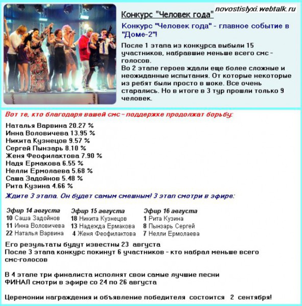 Конкурс человек года у Конкурс человек года у