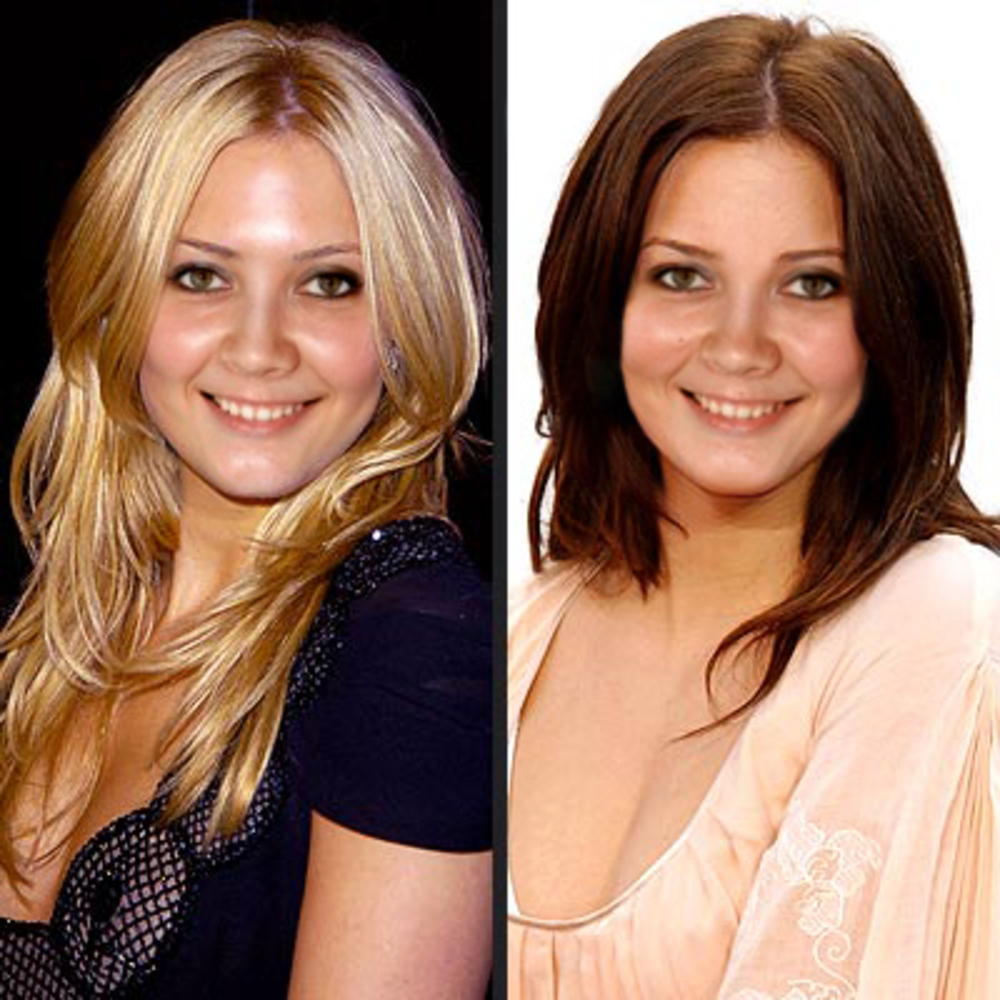 Блондинки перекрашенные в брюнеток фото до и после