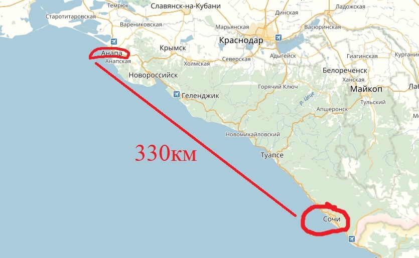 Туапсе новороссийск. Карта Сочи Анапа расстояние. Анапа Сочи расстояние. Расстояние от Сочи до Анапы в км. Расстояние от Сочи до Анапы.