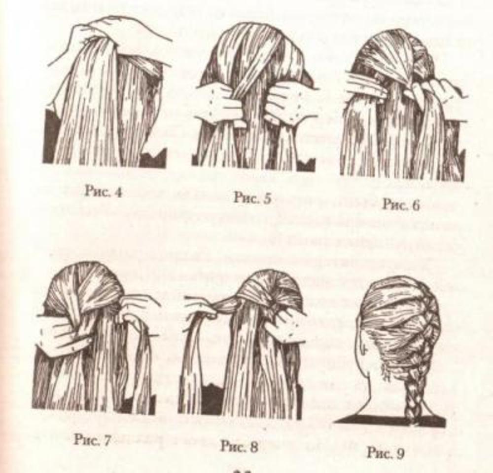 Как делать косичку схема