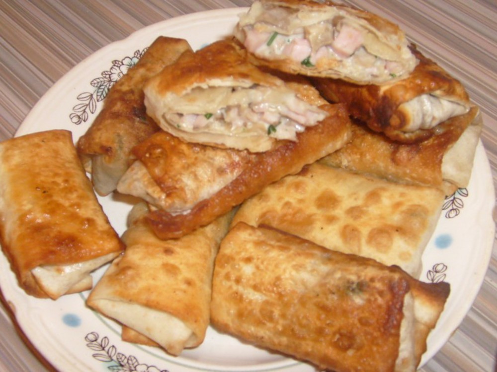 Блинчатые пирожки с мясом