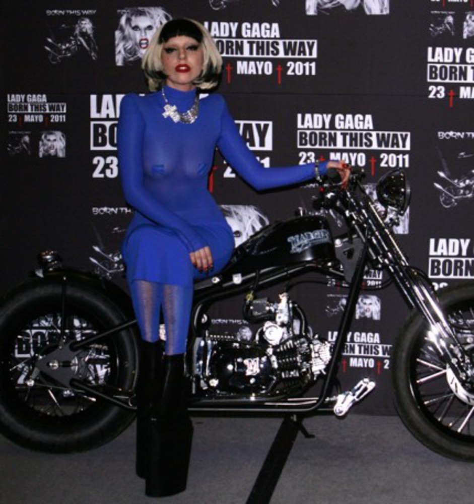 Gaga 2011 Blue transparent Dress