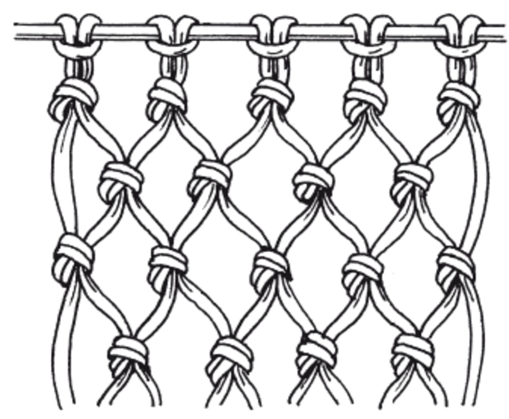 Плетение гамака макраме схема. Плетение сетки. Плетение сетки макраме. Плетение узелками. Узлы макраме для плетения сетки.
