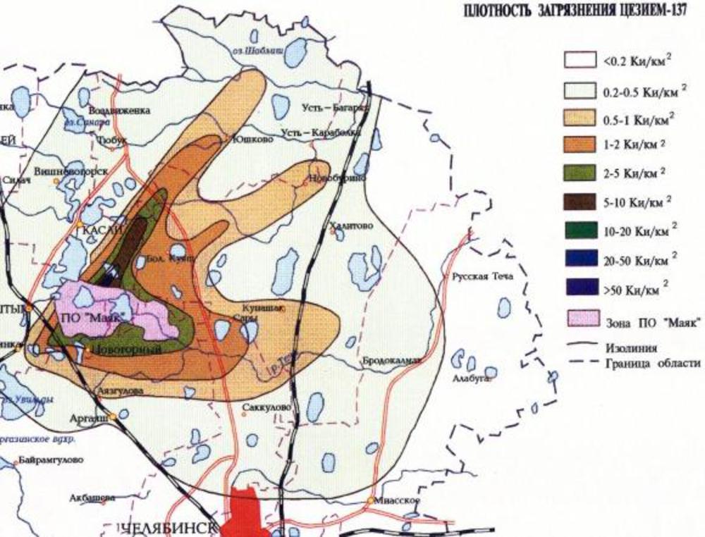 Карта загрязнения челябинска