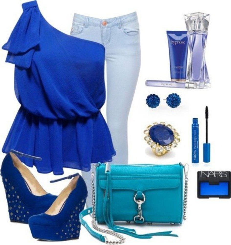 Голубой и синий в одежде