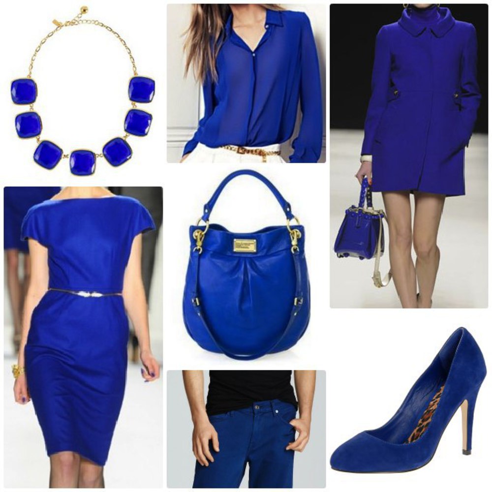 Как сочетать синее платье