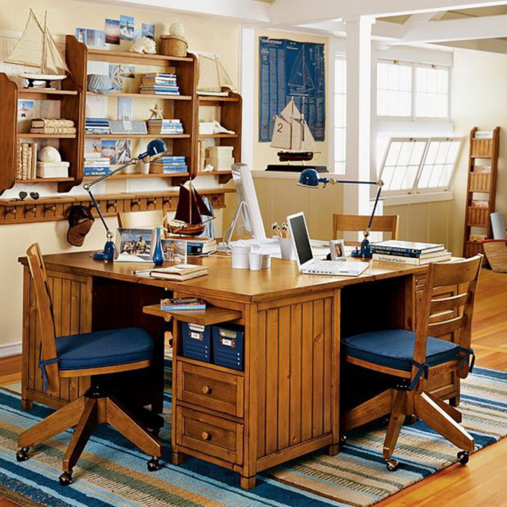 Организация рабочего стала. Рабочее место. Стол для кабинета домашнего. Мебель в морском стиле для кабинета. Организация рабочего места школьника.